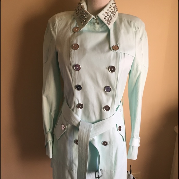 Sam Edelman Lorissa Mint Trench Stud/Jewel Collar - Picture 8 of 8